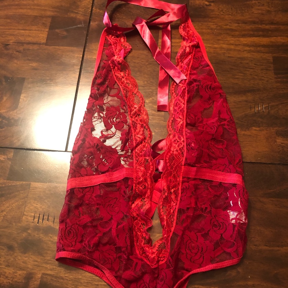 Red Lace Bodysuit